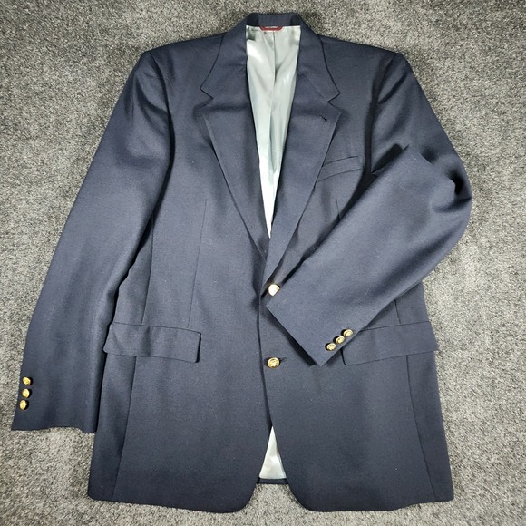 Jack Nicklaus Tournament Series Gold Button Navy Blue Sport Coat Blazer 44XL - Picture 4 of 14
